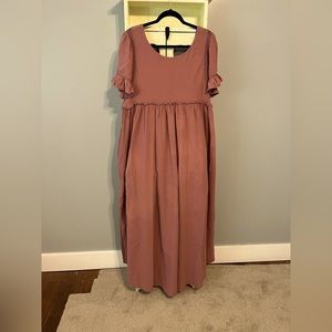 Free people mauve pink color oversized dress size small. See measurements.